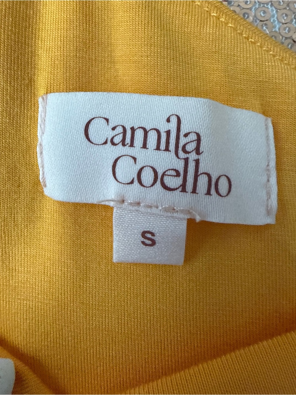 Camila Coelho Yellow Crew/Scoop Neck Sweater